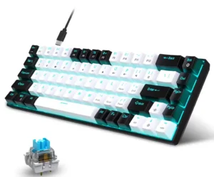Ergonomic RGB Mechanical Gaming Keyboard with Hot-Swappable Switches